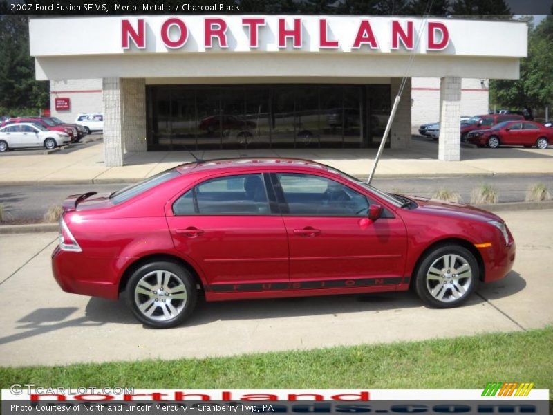 Merlot Metallic / Charcoal Black 2007 Ford Fusion SE V6