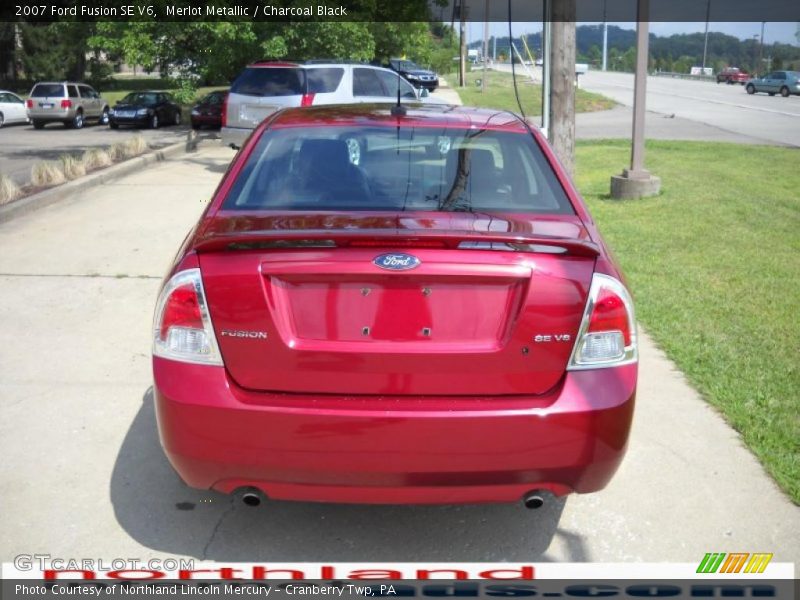 Merlot Metallic / Charcoal Black 2007 Ford Fusion SE V6