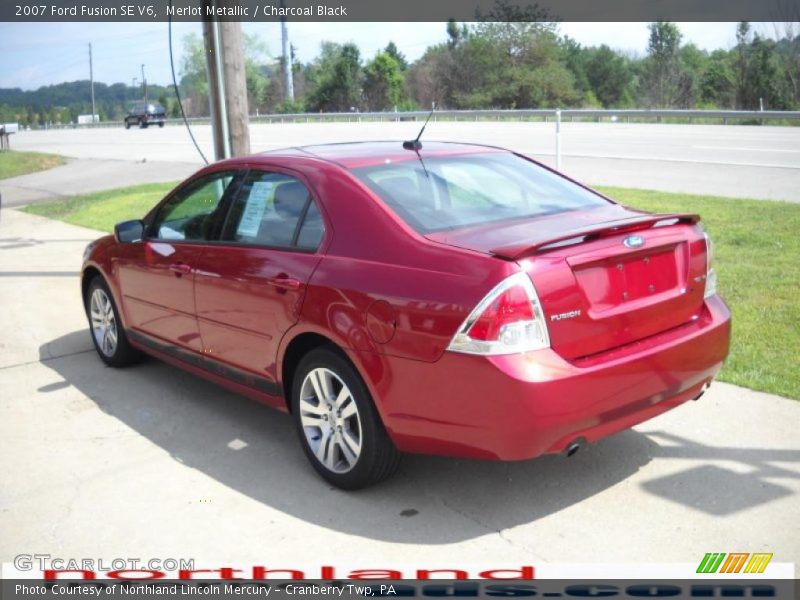 Merlot Metallic / Charcoal Black 2007 Ford Fusion SE V6