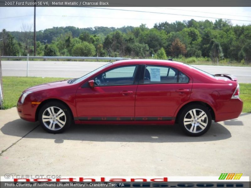 Merlot Metallic / Charcoal Black 2007 Ford Fusion SE V6