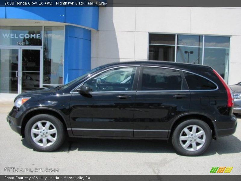 Nighthawk Black Pearl / Gray 2008 Honda CR-V EX 4WD