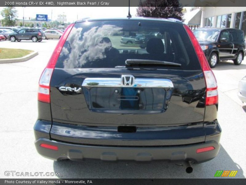 Nighthawk Black Pearl / Gray 2008 Honda CR-V EX 4WD