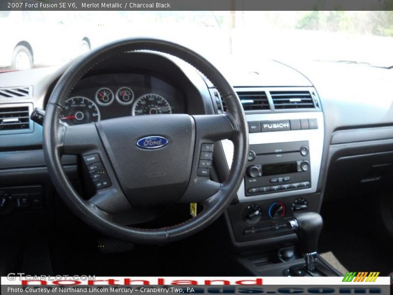 Merlot Metallic / Charcoal Black 2007 Ford Fusion SE V6