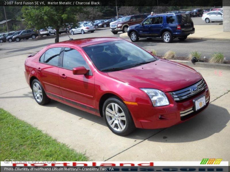 Merlot Metallic / Charcoal Black 2007 Ford Fusion SE V6