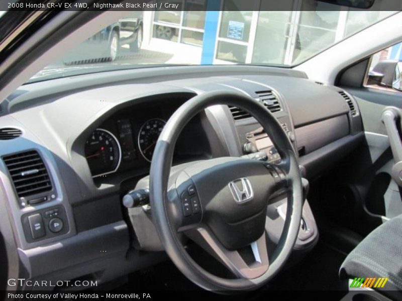 Nighthawk Black Pearl / Gray 2008 Honda CR-V EX 4WD