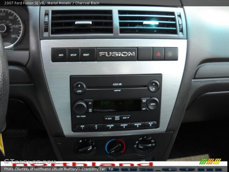 Merlot Metallic / Charcoal Black 2007 Ford Fusion SE V6