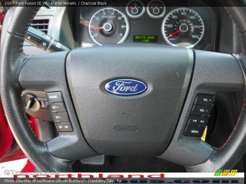 Merlot Metallic / Charcoal Black 2007 Ford Fusion SE V6