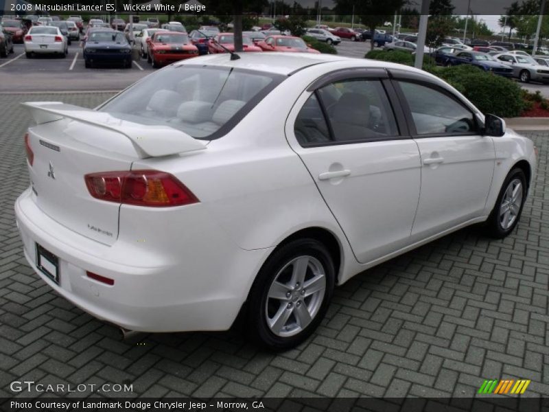 Wicked White / Beige 2008 Mitsubishi Lancer ES