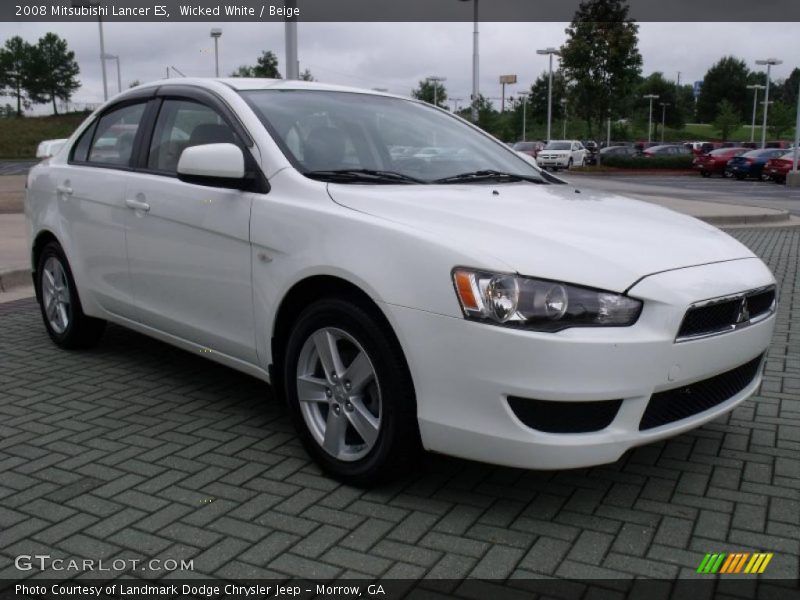 Wicked White / Beige 2008 Mitsubishi Lancer ES