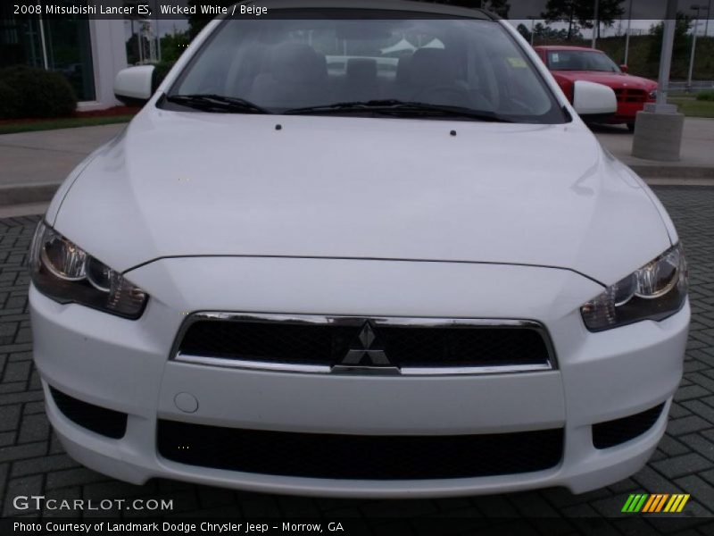 Wicked White / Beige 2008 Mitsubishi Lancer ES