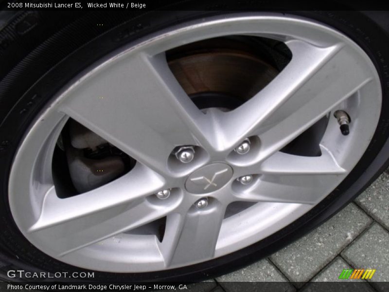 Wicked White / Beige 2008 Mitsubishi Lancer ES
