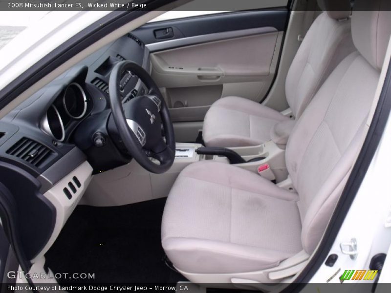 Wicked White / Beige 2008 Mitsubishi Lancer ES