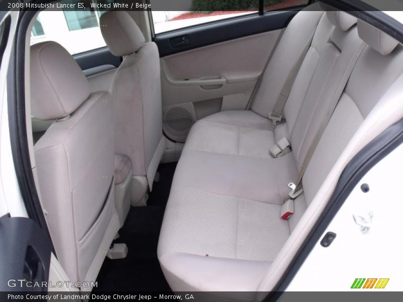 Wicked White / Beige 2008 Mitsubishi Lancer ES
