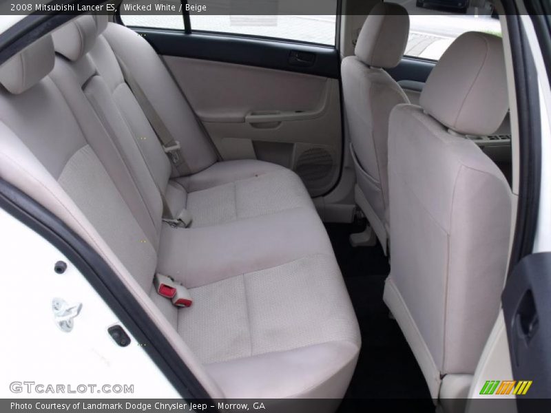 Wicked White / Beige 2008 Mitsubishi Lancer ES
