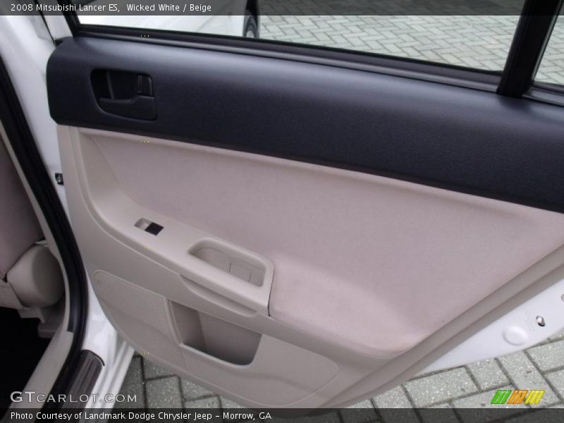 Wicked White / Beige 2008 Mitsubishi Lancer ES