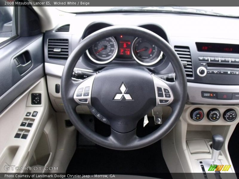 Wicked White / Beige 2008 Mitsubishi Lancer ES