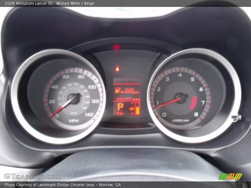 Wicked White / Beige 2008 Mitsubishi Lancer ES