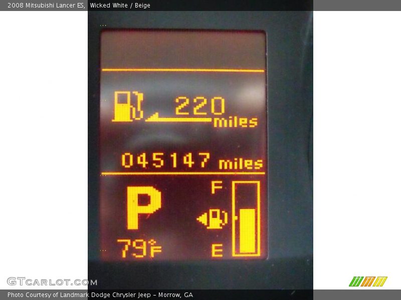 Wicked White / Beige 2008 Mitsubishi Lancer ES