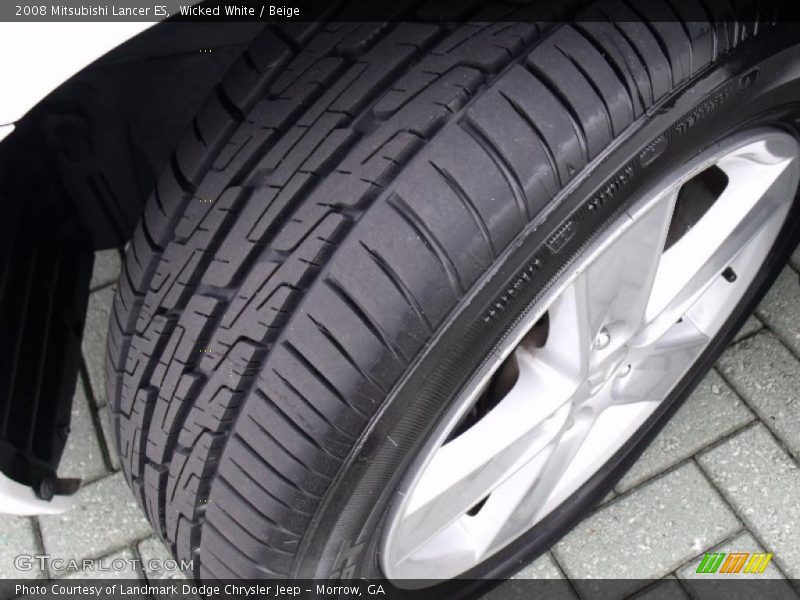 Wicked White / Beige 2008 Mitsubishi Lancer ES