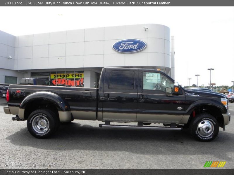 Tuxedo Black / Chaparral Leather 2011 Ford F350 Super Duty King Ranch Crew Cab 4x4 Dually