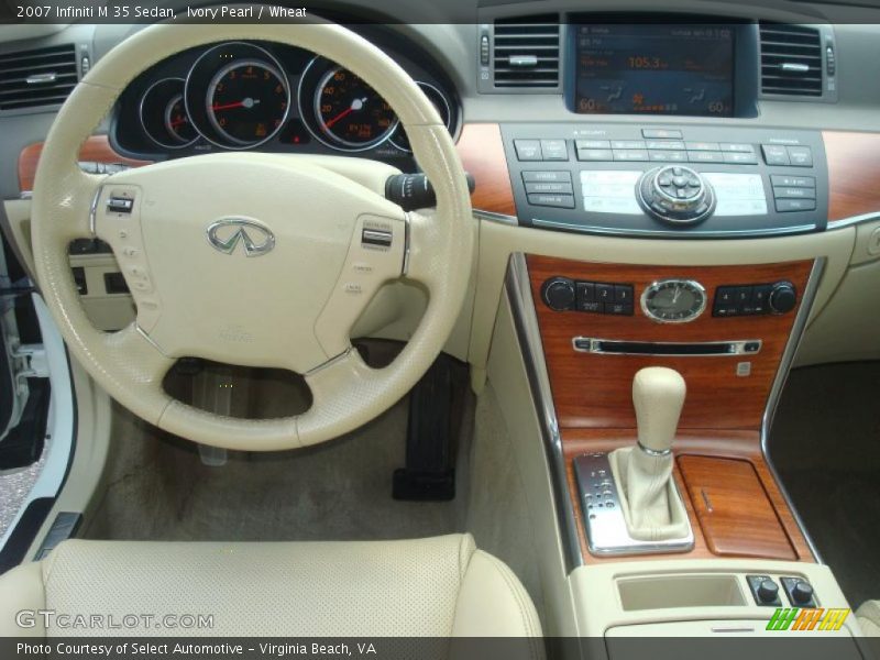 Ivory Pearl / Wheat 2007 Infiniti M 35 Sedan