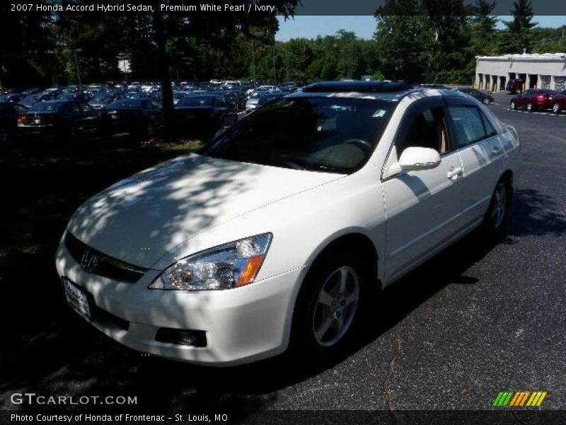 Premium White Pearl / Ivory 2007 Honda Accord Hybrid Sedan