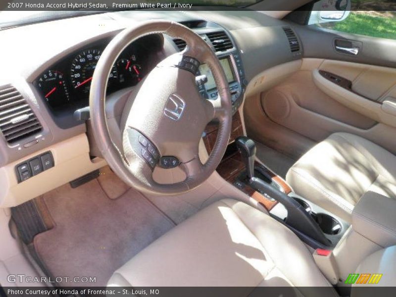 Premium White Pearl / Ivory 2007 Honda Accord Hybrid Sedan