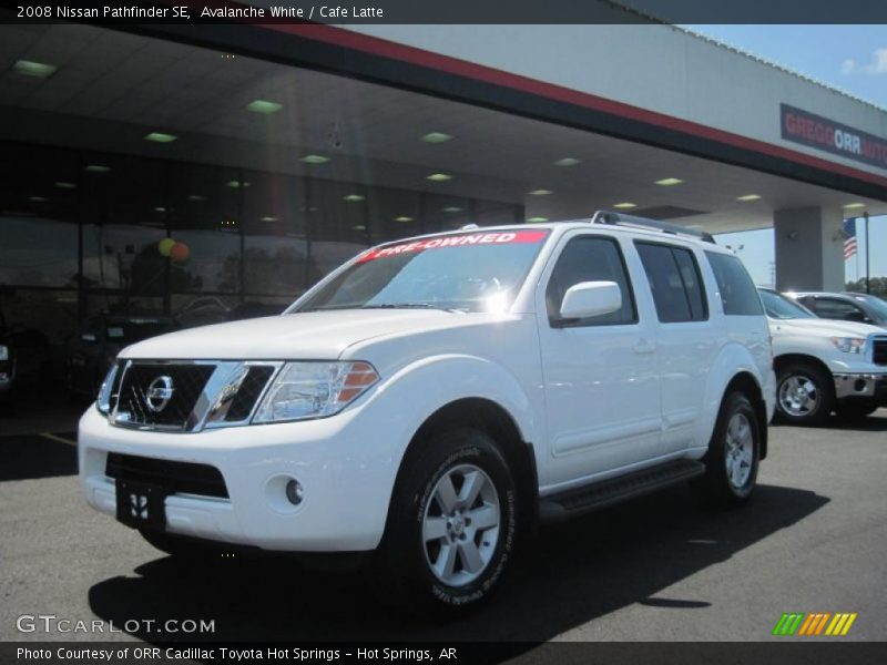 Avalanche White / Cafe Latte 2008 Nissan Pathfinder SE
