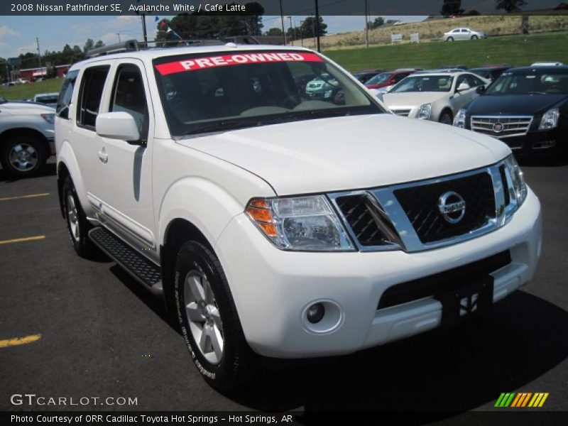 Avalanche White / Cafe Latte 2008 Nissan Pathfinder SE