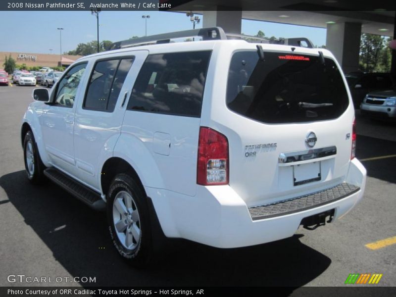 Avalanche White / Cafe Latte 2008 Nissan Pathfinder SE