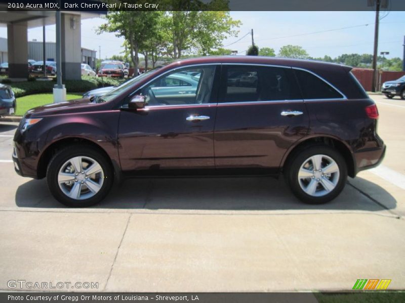Dark Cherry Pearl / Taupe Gray 2010 Acura MDX