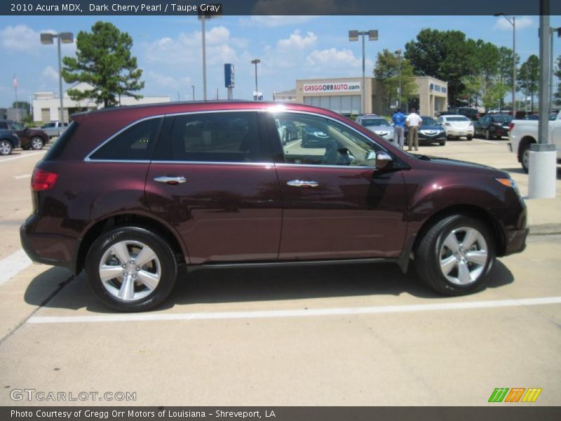 Dark Cherry Pearl / Taupe Gray 2010 Acura MDX