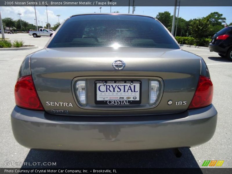 Bronze Shimmer Metallic / Taupe Beige 2006 Nissan Sentra 1.8 S