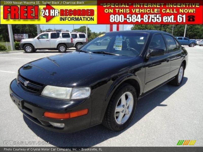 Super Black / Charcoal Black 1999 Nissan Maxima SE