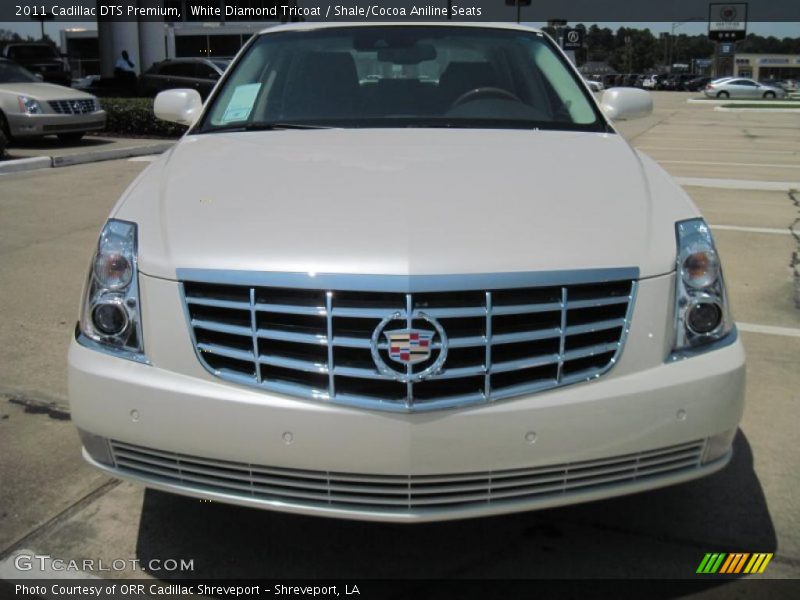 White Diamond Tricoat / Shale/Cocoa Aniline Seats 2011 Cadillac DTS Premium