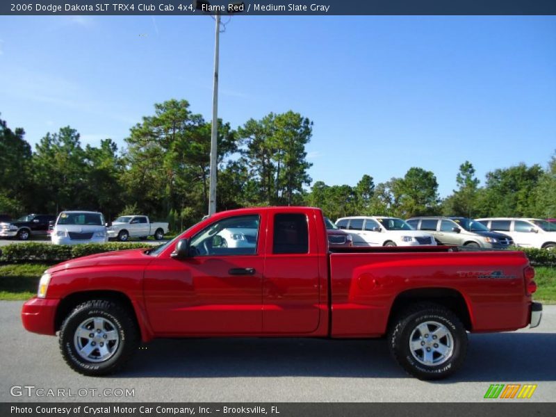 Flame Red / Medium Slate Gray 2006 Dodge Dakota SLT TRX4 Club Cab 4x4
