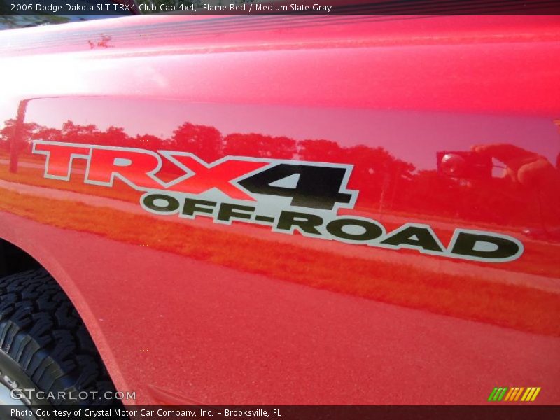Flame Red / Medium Slate Gray 2006 Dodge Dakota SLT TRX4 Club Cab 4x4