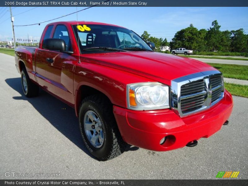 Flame Red / Medium Slate Gray 2006 Dodge Dakota SLT TRX4 Club Cab 4x4