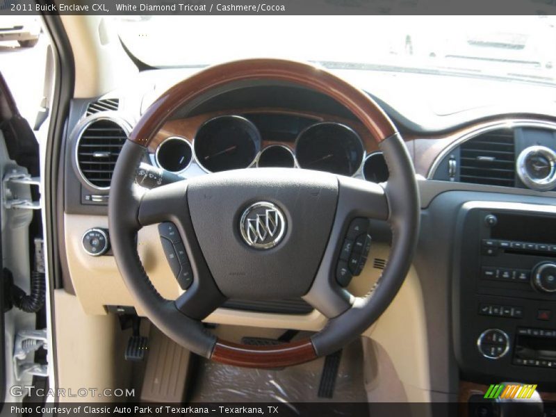 White Diamond Tricoat / Cashmere/Cocoa 2011 Buick Enclave CXL