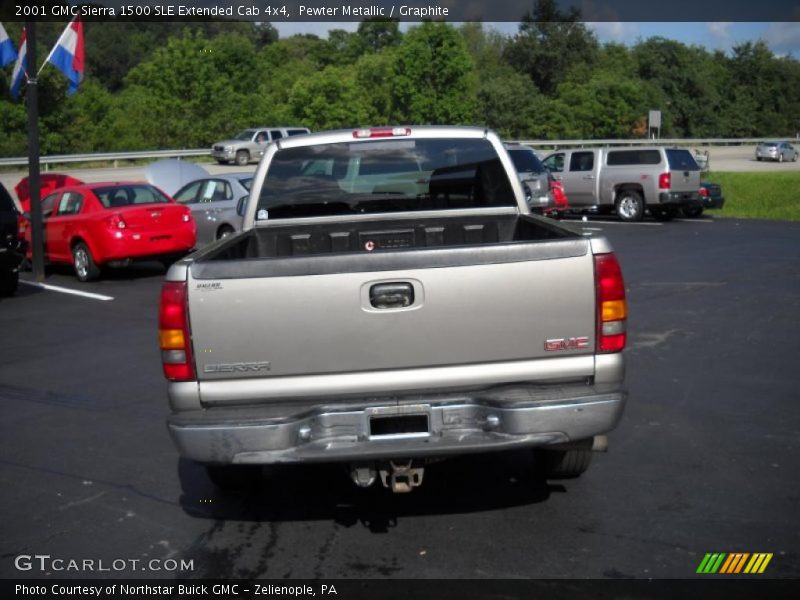 Pewter Metallic / Graphite 2001 GMC Sierra 1500 SLE Extended Cab 4x4