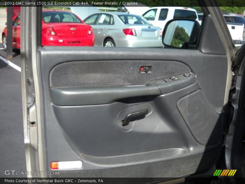 Pewter Metallic / Graphite 2001 GMC Sierra 1500 SLE Extended Cab 4x4