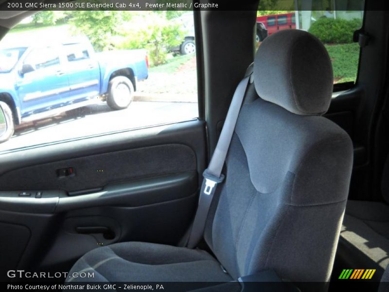 Pewter Metallic / Graphite 2001 GMC Sierra 1500 SLE Extended Cab 4x4