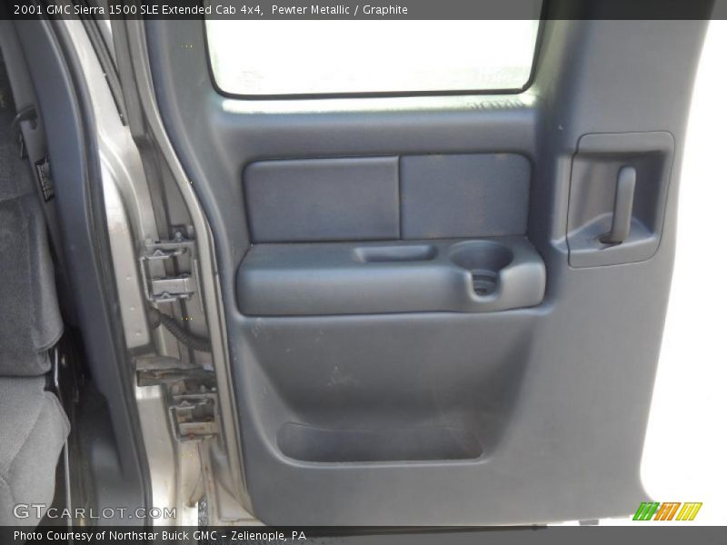 Pewter Metallic / Graphite 2001 GMC Sierra 1500 SLE Extended Cab 4x4