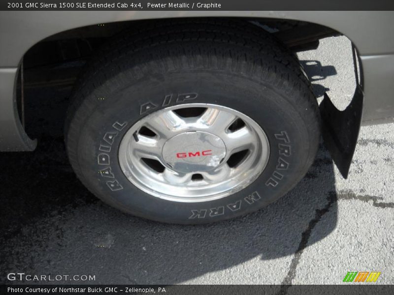Pewter Metallic / Graphite 2001 GMC Sierra 1500 SLE Extended Cab 4x4