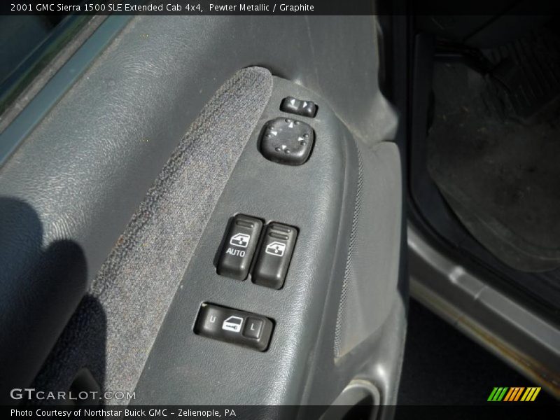 Pewter Metallic / Graphite 2001 GMC Sierra 1500 SLE Extended Cab 4x4