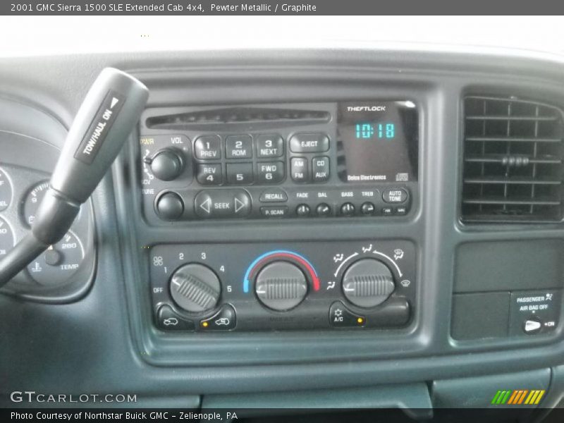 Pewter Metallic / Graphite 2001 GMC Sierra 1500 SLE Extended Cab 4x4