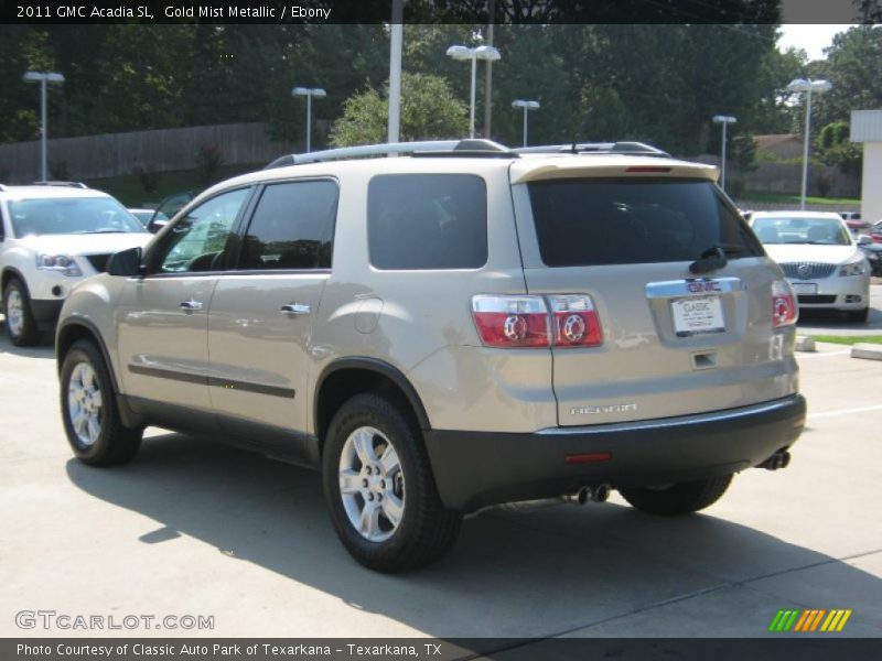 Gold Mist Metallic / Ebony 2011 GMC Acadia SL