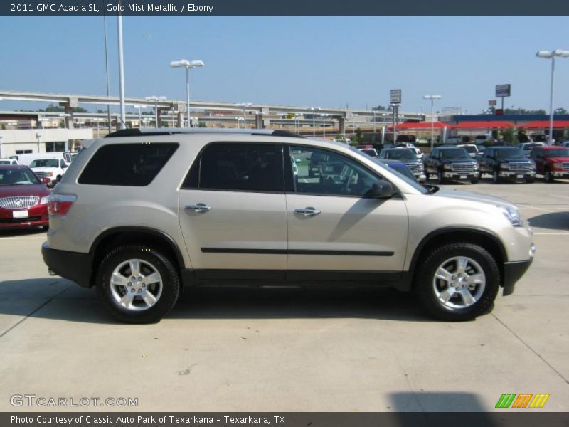 Gold Mist Metallic / Ebony 2011 GMC Acadia SL
