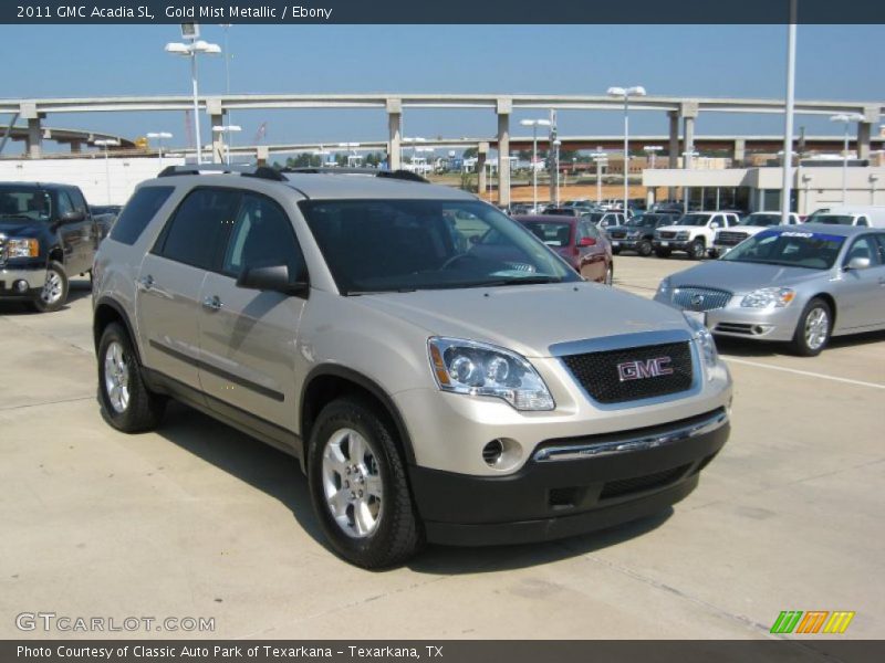 Gold Mist Metallic / Ebony 2011 GMC Acadia SL
