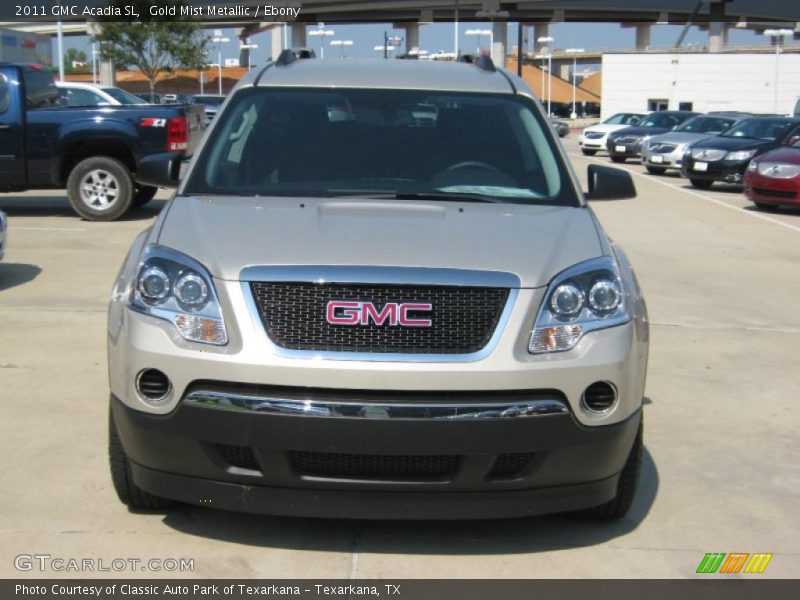 Gold Mist Metallic / Ebony 2011 GMC Acadia SL